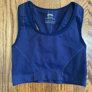 AYBL Velocity Sports Bra Dark Blue Size Small
